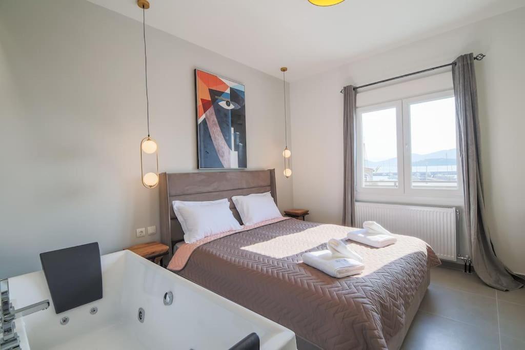 *Oasis* Best View Jacuzzi New Central Apartment Volos Luaran gambar